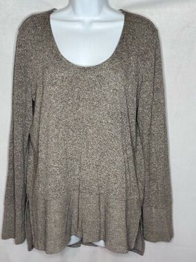 GUC COA Heather Taupe Knit Sweater size Large